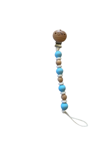 Silicone Dummy Clip - Baby Blue