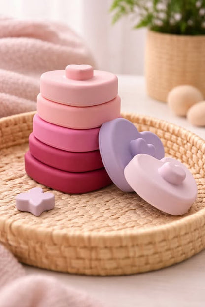 Educational Silicone Stackers - Montessori-Inspired Baby Toy