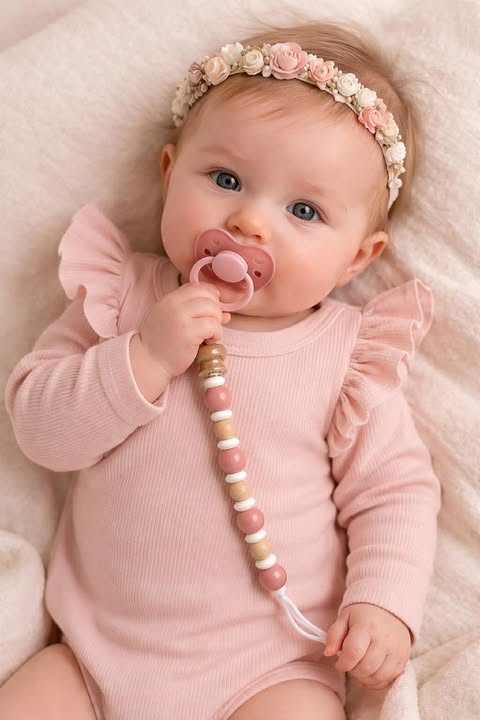 Silicone Dummy Clip - Pearl Pink