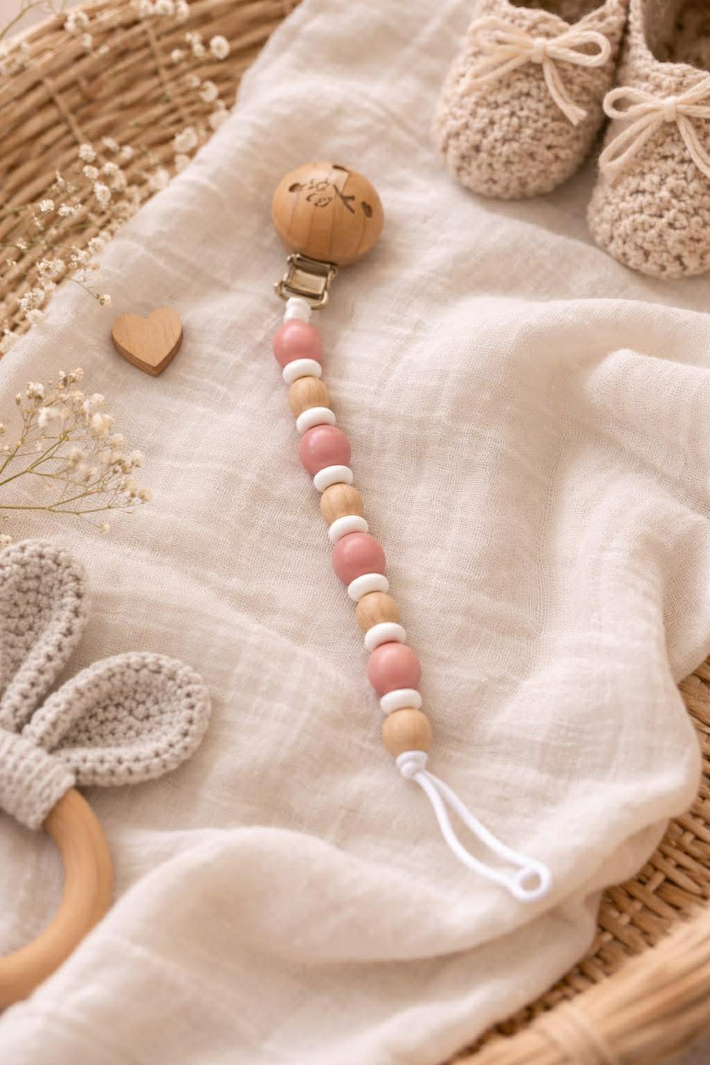 Silicone Dummy Clip - Pearl Pink