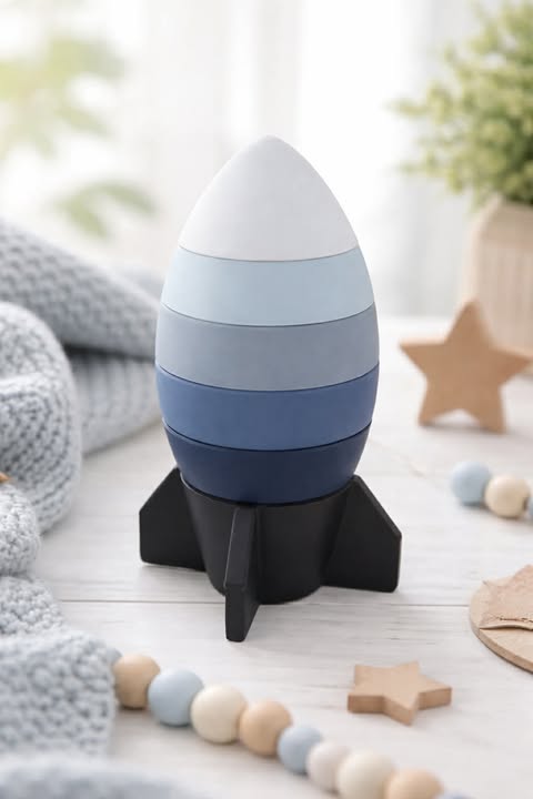 Educational Silicone Stackers - Montessori-Inspired Baby Toy