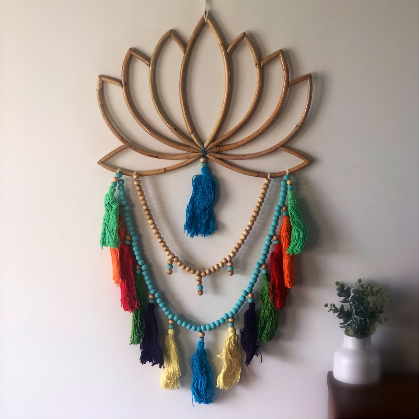 Lotus Beaded Wall Hanging