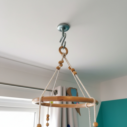 Long Macrame Rainbow Mobile — Boho-style hanging rainbow macrame mobile | MyBabyandMe