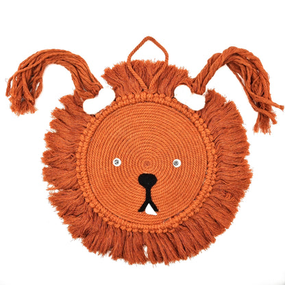 Unique handmade animal face wall hanging, boho nursery decor and baby gift Australia.