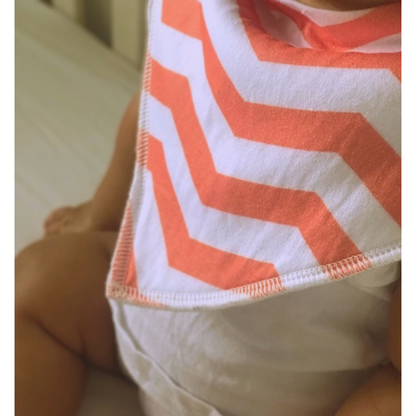 Thick cotton triangle baby bib with animal print, a stylish and practical baby gift Australia."
